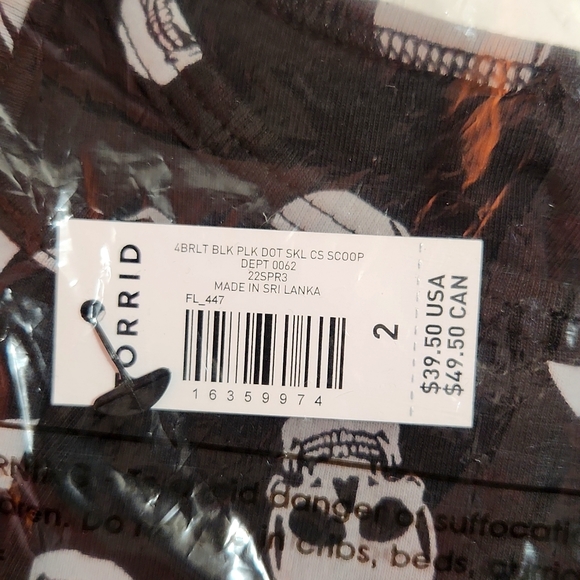 ❤️NWT VINTAGE TORRID BRA SKULL PRINT HALLOWEEN BRALETTE WIRELESS - PLUS SIZE - Picture 5 of 13